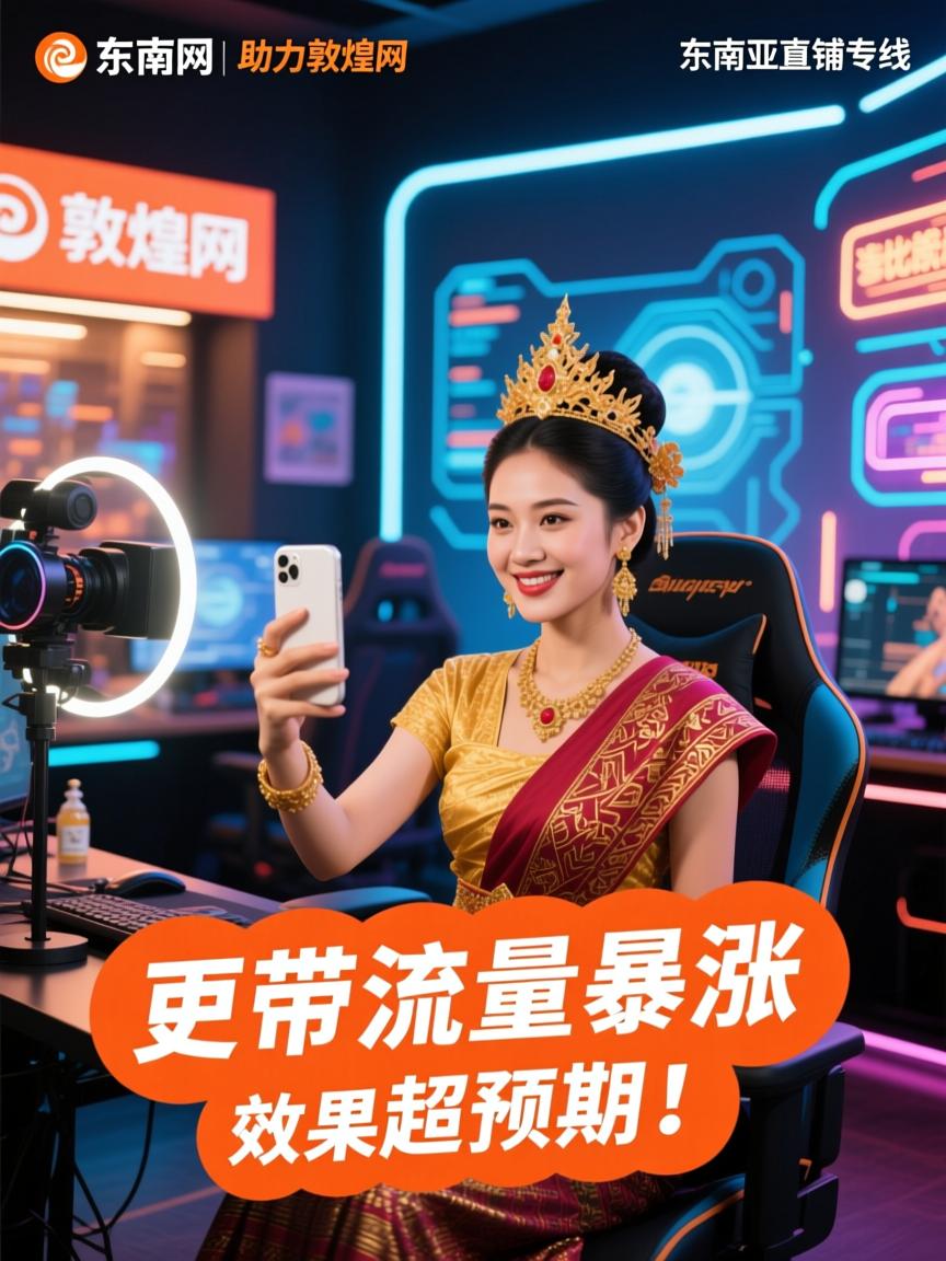 东南亚直播专线助力敦煌网店铺流量暴涨,带货效果超预期!