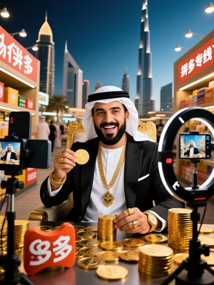 中东土豪也疯狂?拼多多Temu直播专线突袭迪拜,揭秘低价货源野路子