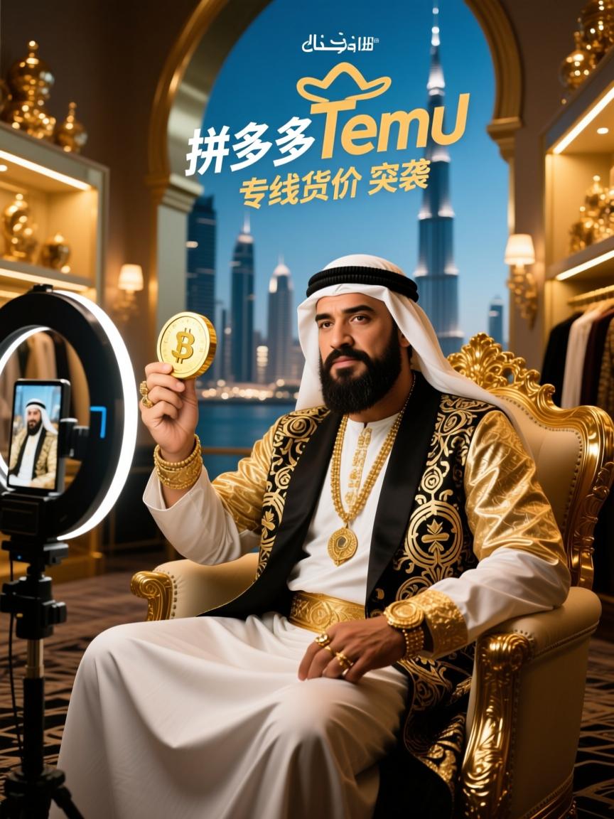 中东土豪也疯狂?拼多多Temu直播专线突袭迪拜,揭秘低价货源野路子