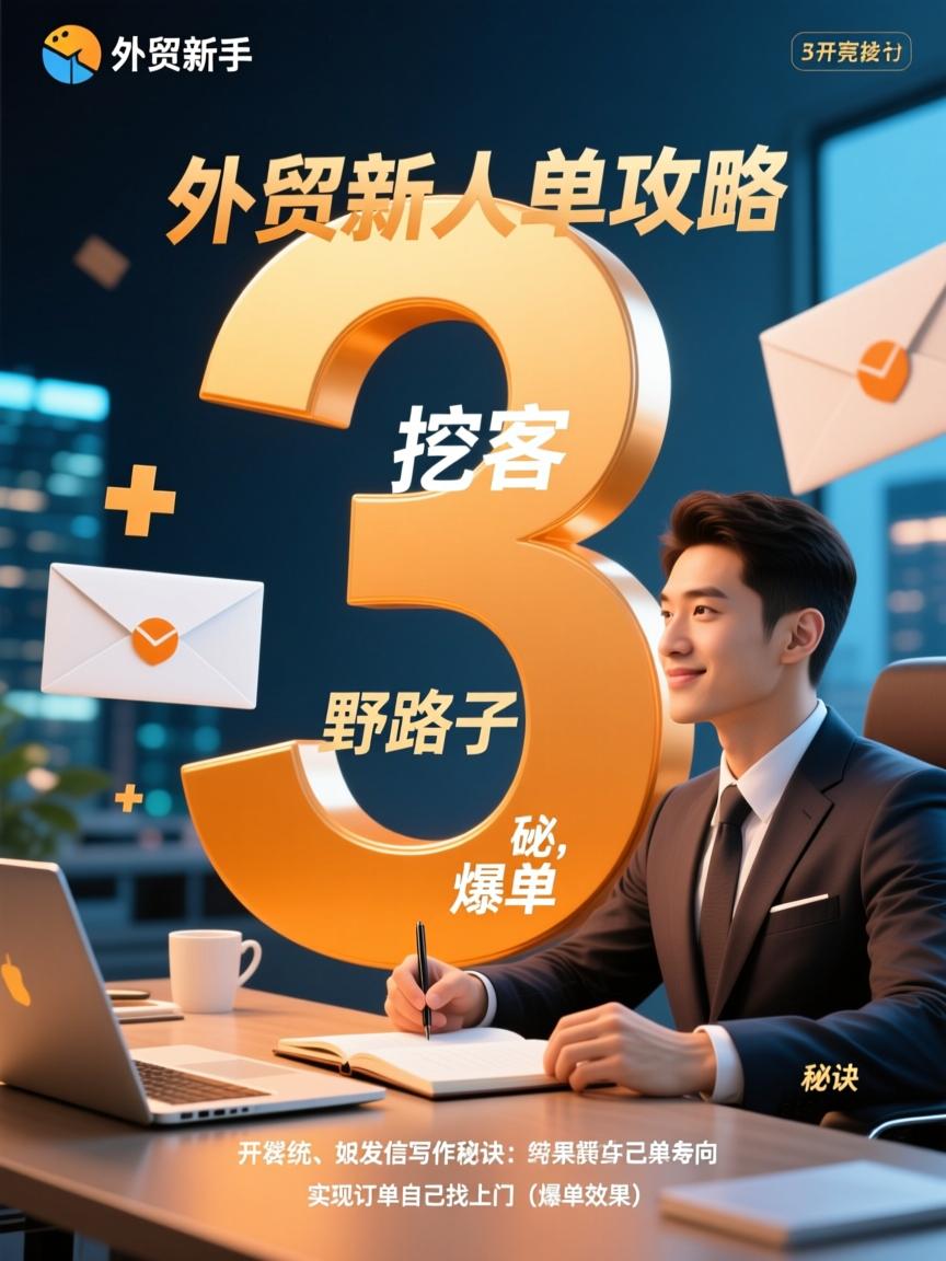 外贸新人爆单攻略，3招野路子挖客 + 开发信写作秘诀，提炼核心与亮点，，目标人群， 外贸新手（新人），内容核心，，挖客， 非传统（野路子）方法（3招），破冰转化， 开发信撰写（如何写出吸引订单的邮件），结果导向， 实现订单自己找上门（爆单效果），风格， 清晰直接，点明关键价值，使用野路子、秘诀、爆单等吸引眼球的词，同时结构紧凑。保留数字3招体现具体性和干货感。