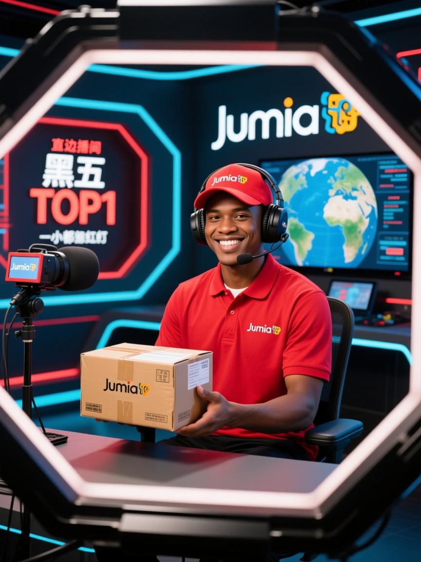赤道边开播,黑五Top1,Jumia直播间里连快递小哥都红了