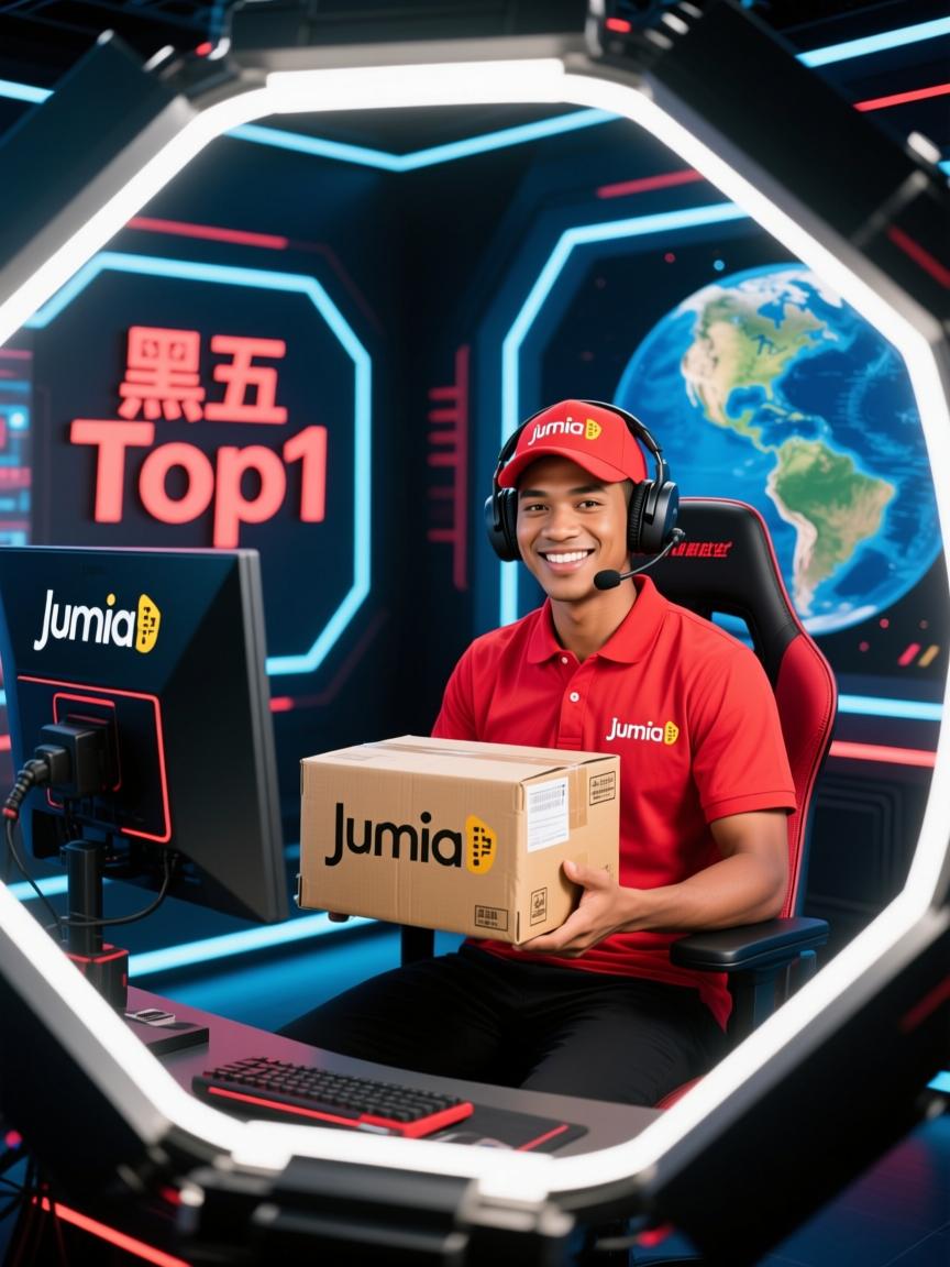 赤道边开播,黑五Top1,Jumia直播间里连快递小哥都红了