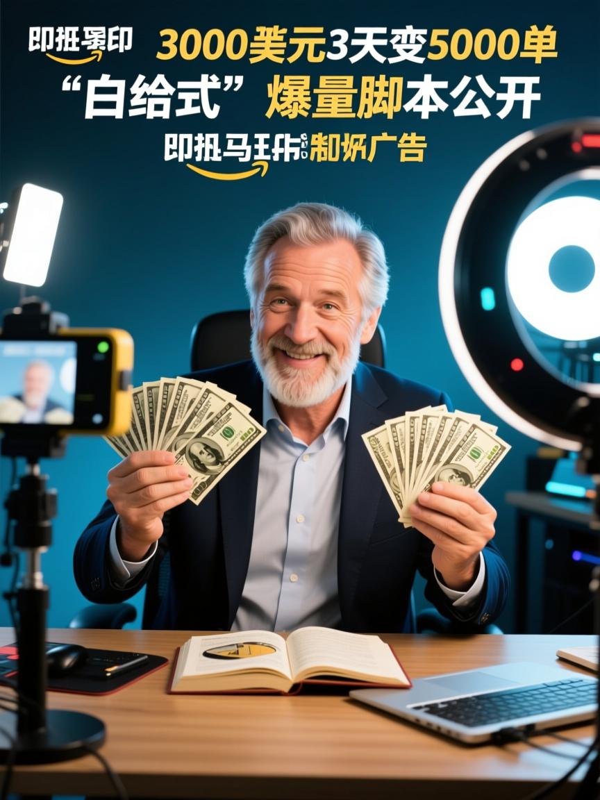 老外看呆!3000美元3天变5000单,亚马逊直播广告‘白给式’爆量脚本公开