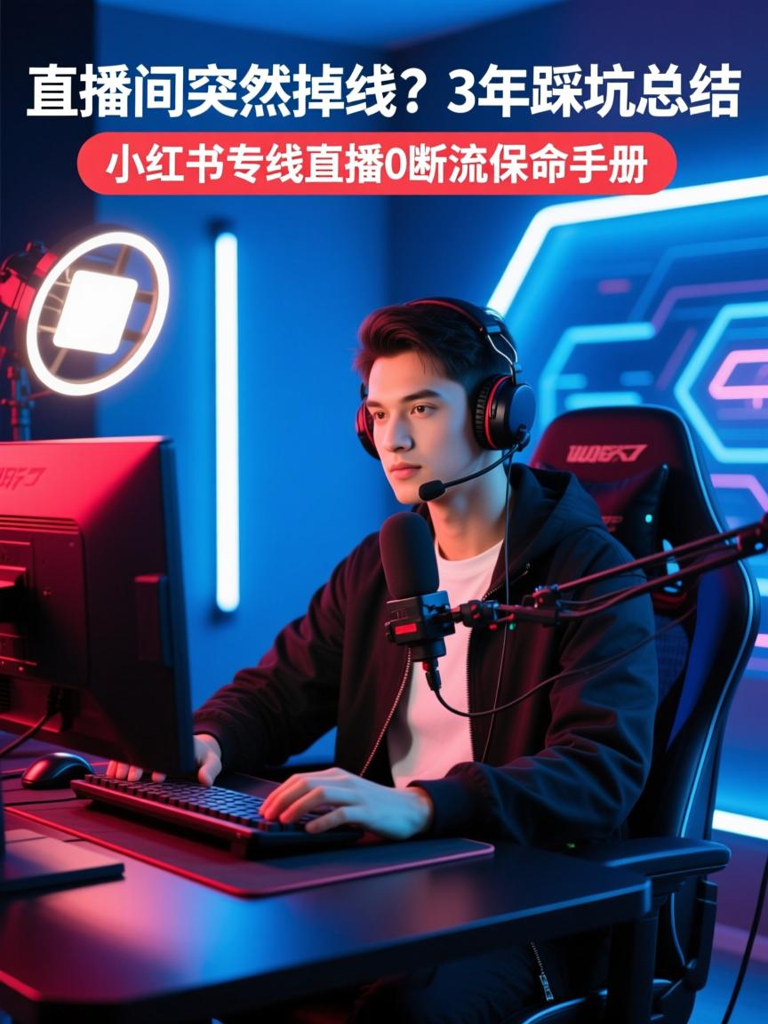 直播间突然掉线?3年踩坑总结,小红书专线直播0断流保命手册