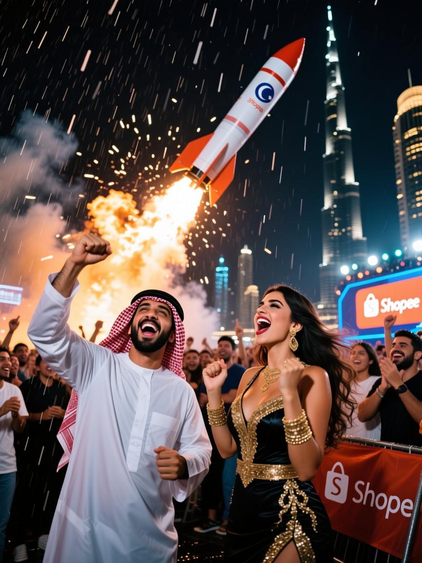 迪拜夜播爆火,沙特小哥火箭雨、土耳其小姐姐哈比比尖叫,Shopee专线中东粉丝大乱斗