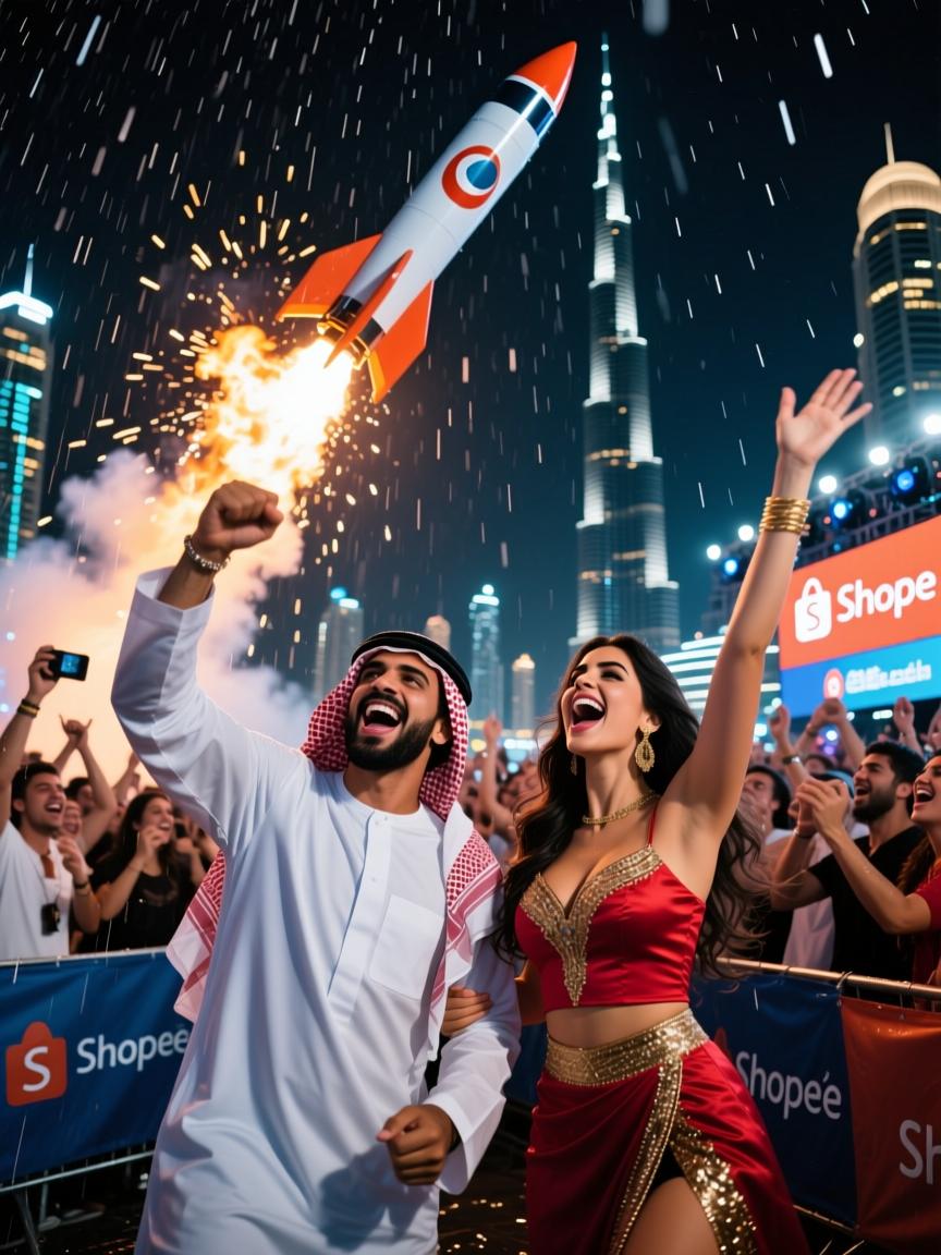 迪拜夜播爆火,沙特小哥火箭雨、土耳其小姐姐哈比比尖叫,Shopee专线中东粉丝大乱斗