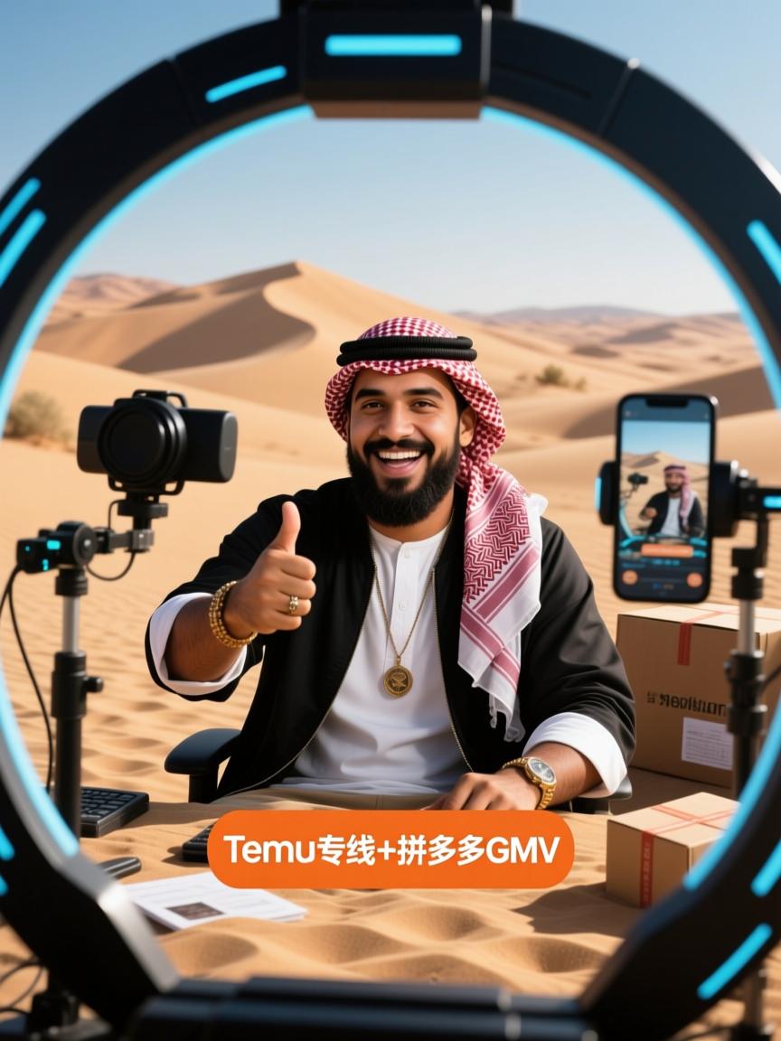 中东老铁冲沙进直播间，Temu专线+拼多多GMV，一个自媒体人的野路子带货实录