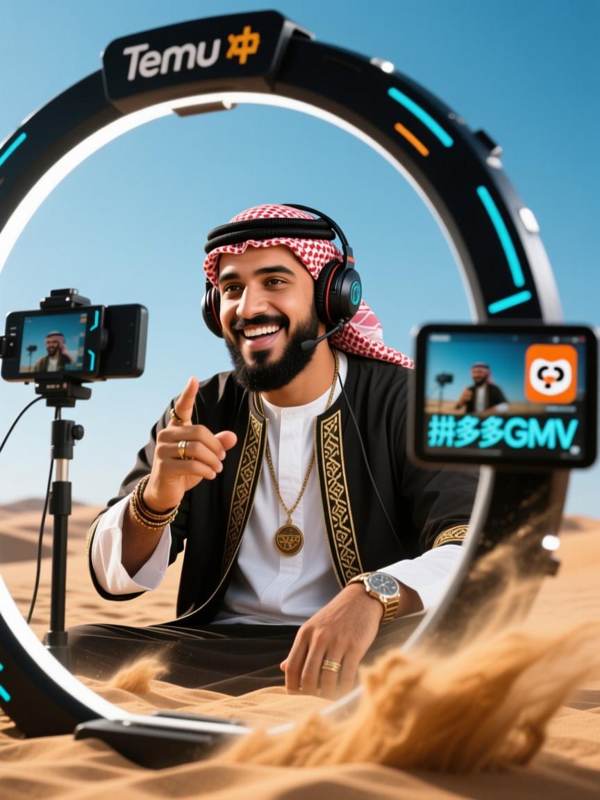 中东老铁冲沙进直播间,Temu专线+拼多多GMV,一个自媒体人的野路子带货实录