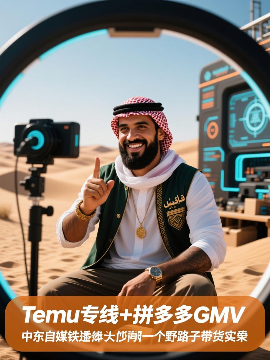 中东老铁冲沙进直播间,Temu专线+拼多多GMV,一个自媒体人的野路子带货实录