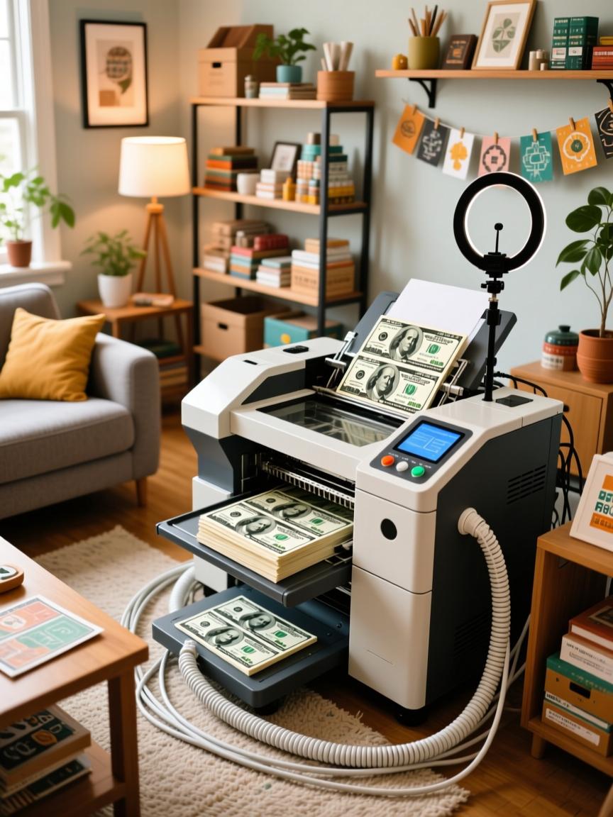 客厅里的美金印钞机,一条网线养十个Etsy直播店