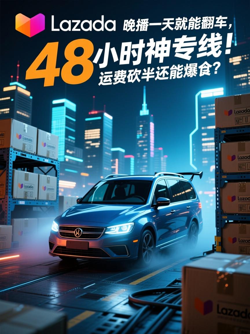 Lazada 48小时神专线,晚播一天就翻车,运费砍半还能爆仓?