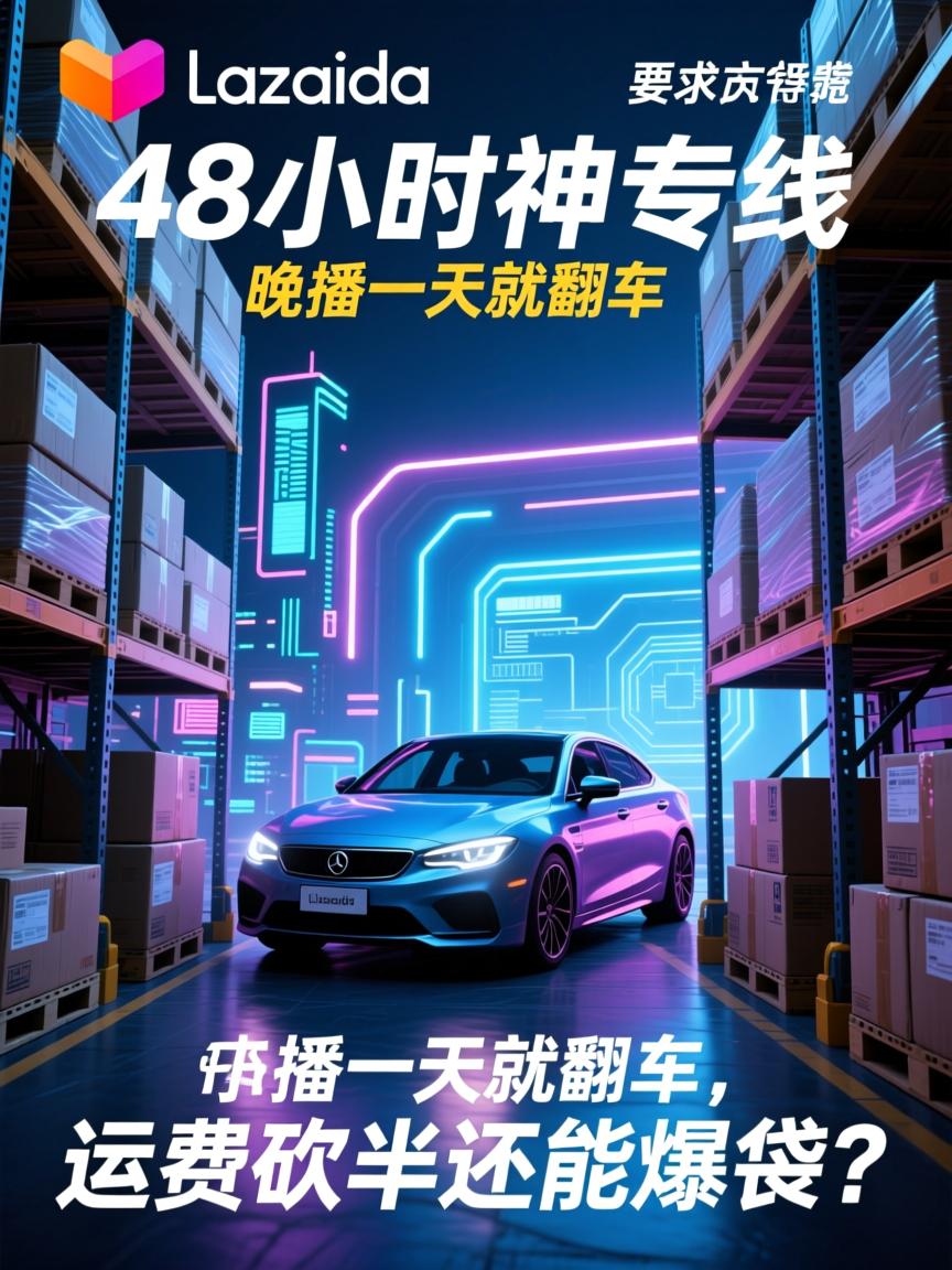 Lazada 48小时神专线,晚播一天就翻车,运费砍半还能爆仓?
