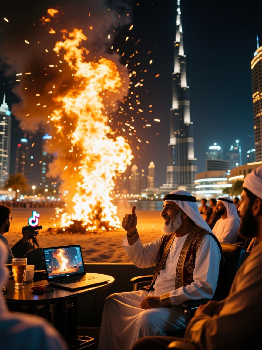 迪拜凌晨3点爆火十万赞，中东老铁都在看的快手黄金档