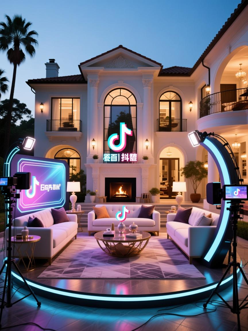 3㎡复刻加州豪宅直播间，欧美抖音百万点赞布景清单