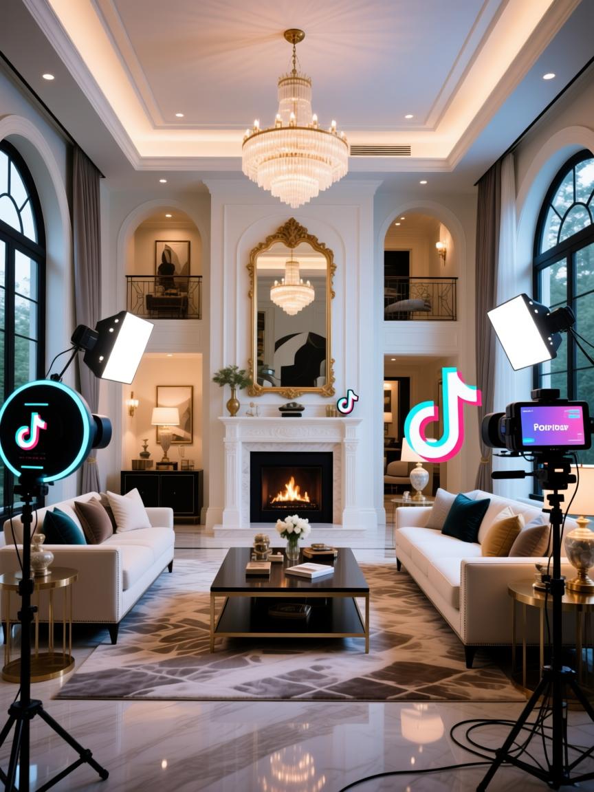 3㎡复刻加州豪宅直播间,欧美抖音百万点赞布景清单