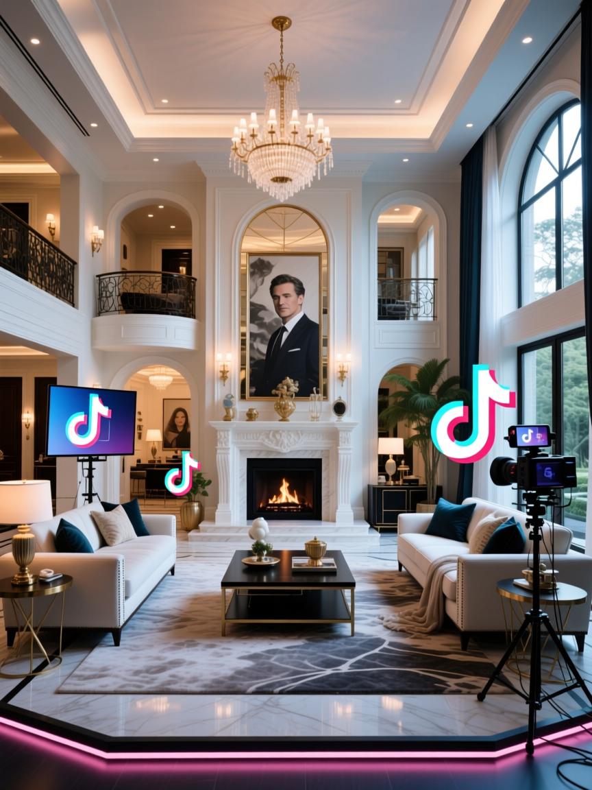3㎡复刻加州豪宅直播间,欧美抖音百万点赞布景清单
