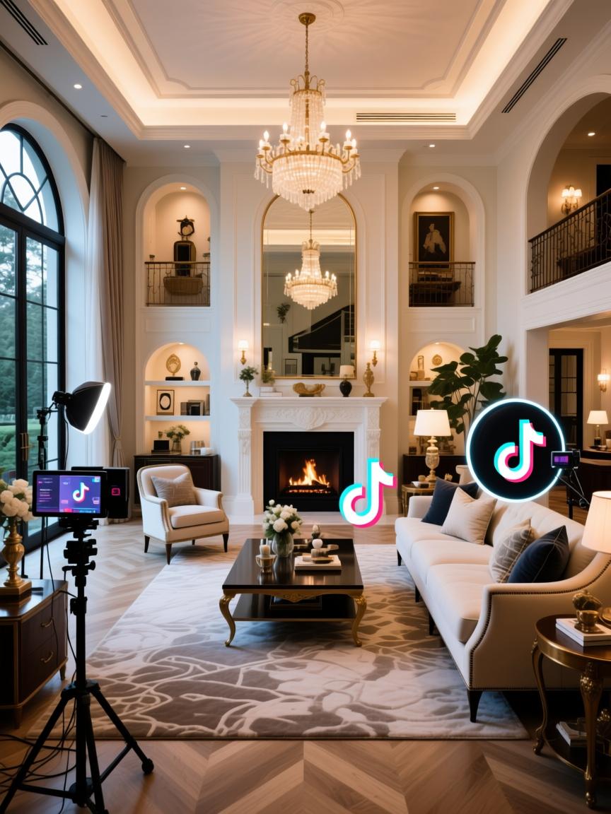 3㎡复刻加州豪宅直播间,欧美抖音百万点赞布景清单