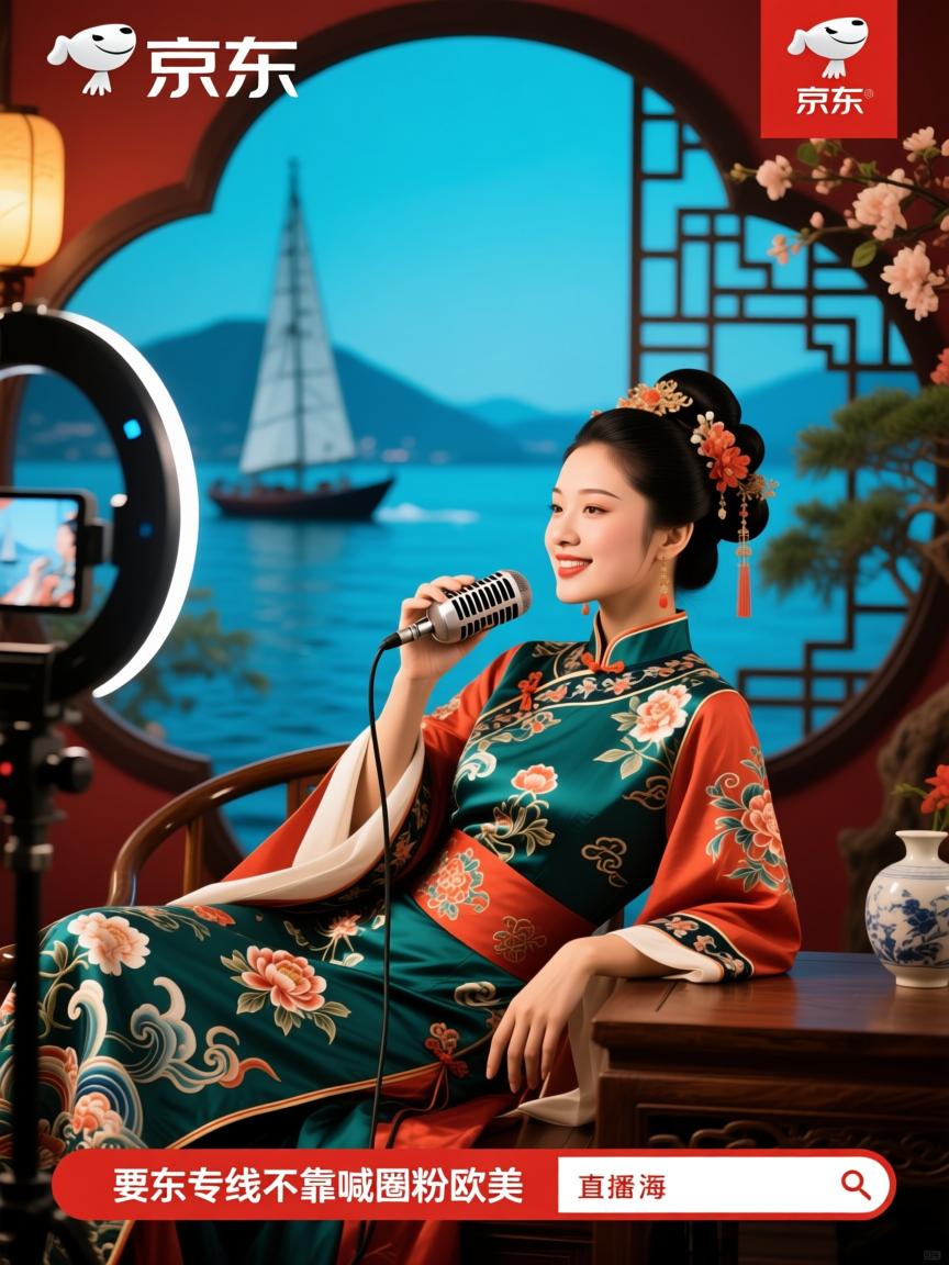中式松弛感直播出海,京东专线不靠喊麦圈粉欧美