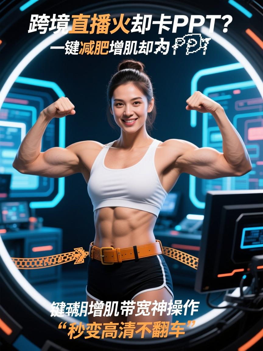 跨境直播爆火却卡成PPT?一键减肥增肌带宽神操作,秒变高清不翻车