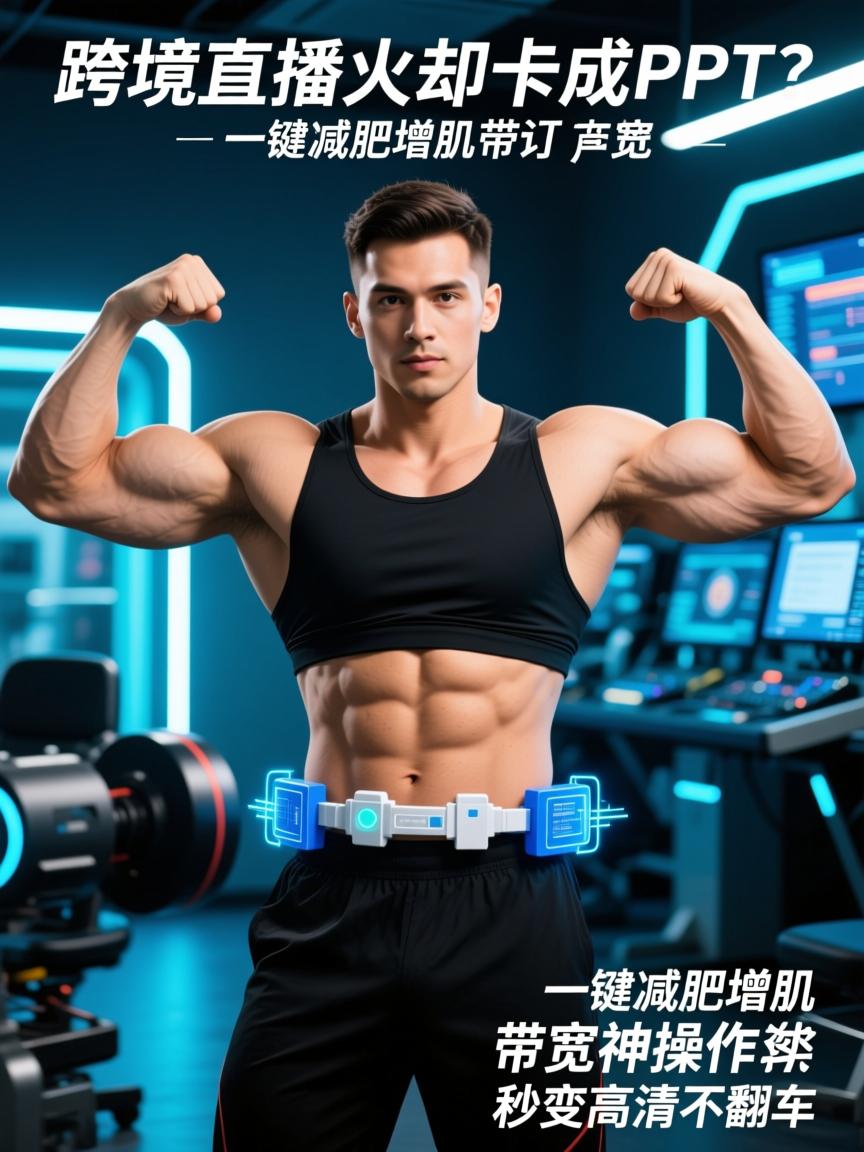 跨境直播爆火却卡成PPT？一键减肥增肌带宽神操作，秒变高清不翻车