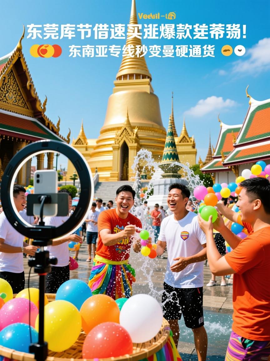 泼水节爆款逆袭,东莞库存借速卖通东南亚直播专线秒变曼谷硬通货