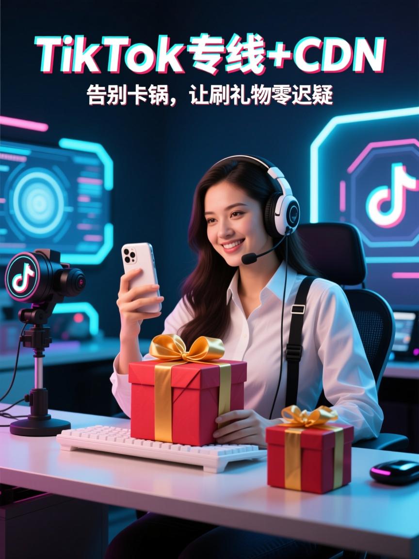 TikTok直播专线+CDN,告别卡锅,让刷礼物零迟疑