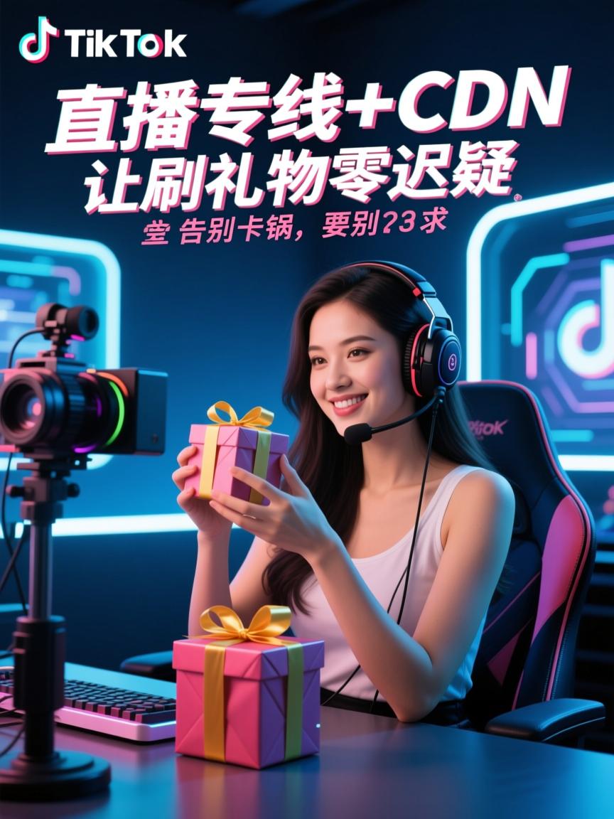TikTok直播专线+CDN,告别卡锅,让刷礼物零迟疑