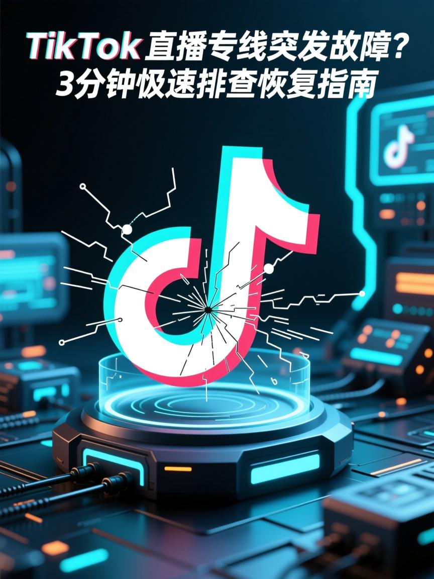 TikTok直播专线突发故障？3分钟极速排查恢复指南
