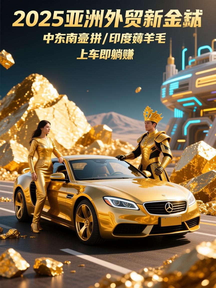 2025亚洲外贸新金矿，东南亚拼单、中东土豪、印度薅羊毛，上车即躺赚