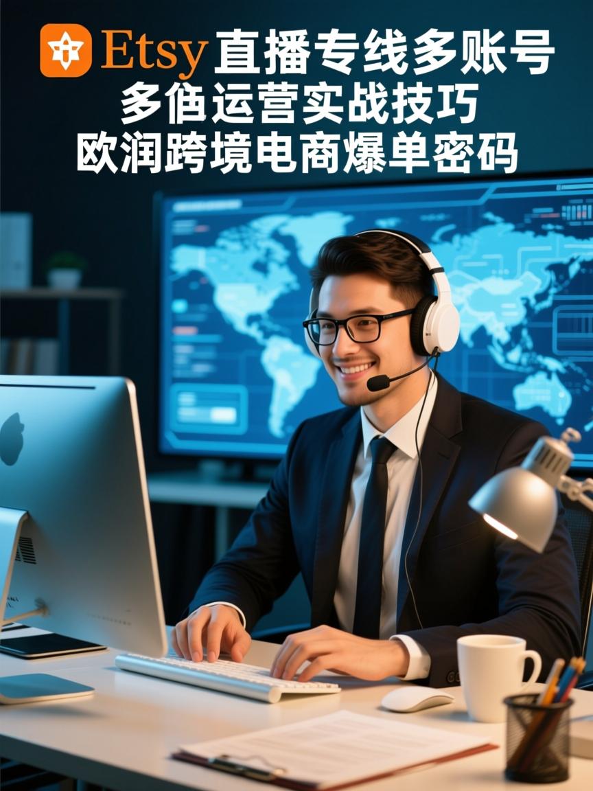 Etsy直播专线多账号运营实战技巧，欧美跨境电商爆单密码