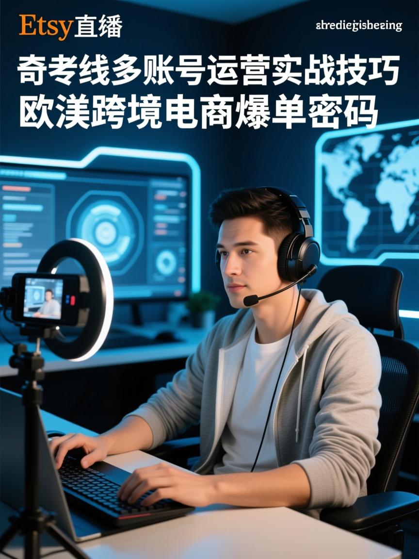 Etsy直播专线多账号运营实战技巧,欧美跨境电商爆单密码