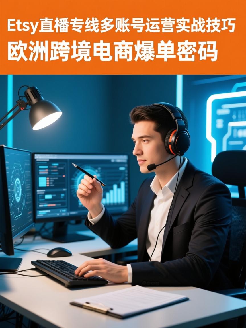 Etsy直播专线多账号运营实战技巧,欧美跨境电商爆单密码