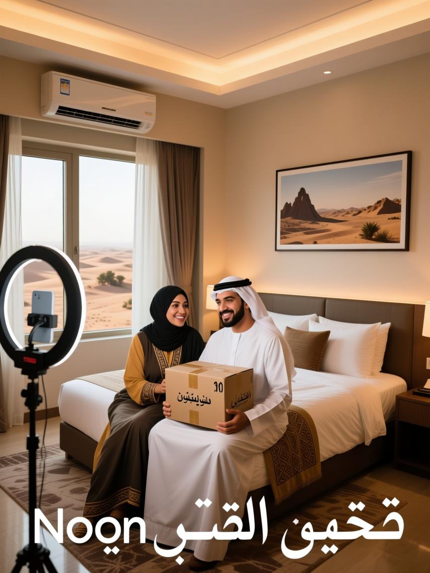 迪拜空调房里的30天野路子,把亲,包邮哦塞进Noon直播的阿拉伯语嘴