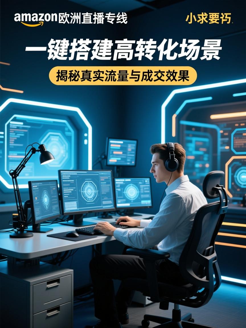 亚马逊欧美直播专线,一键搭建高转化场景,揭秘真实流量与成交效果