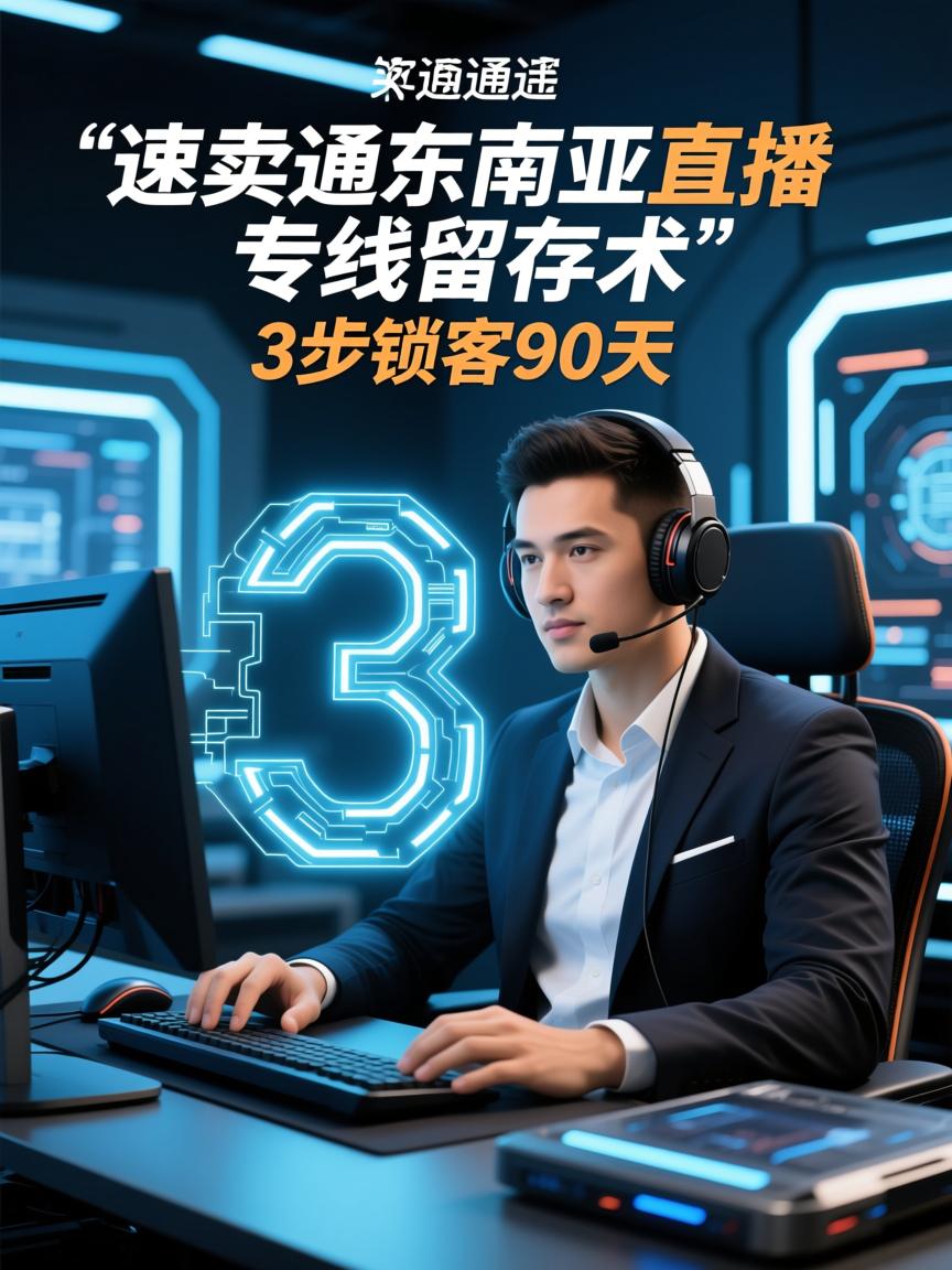 速卖通东南亚直播专线留存术,3步锁客90天