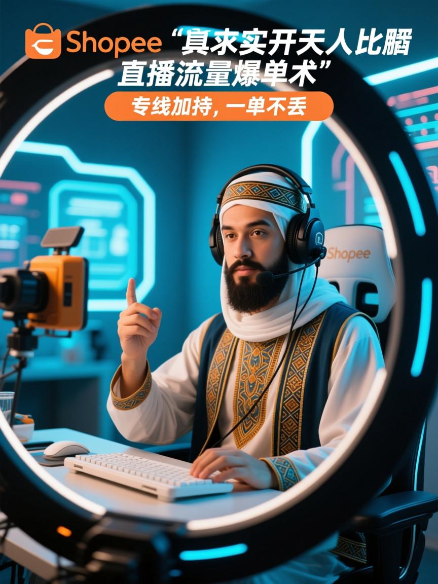 中东Shopee直播流量爆单术,专线加持,一单不丢