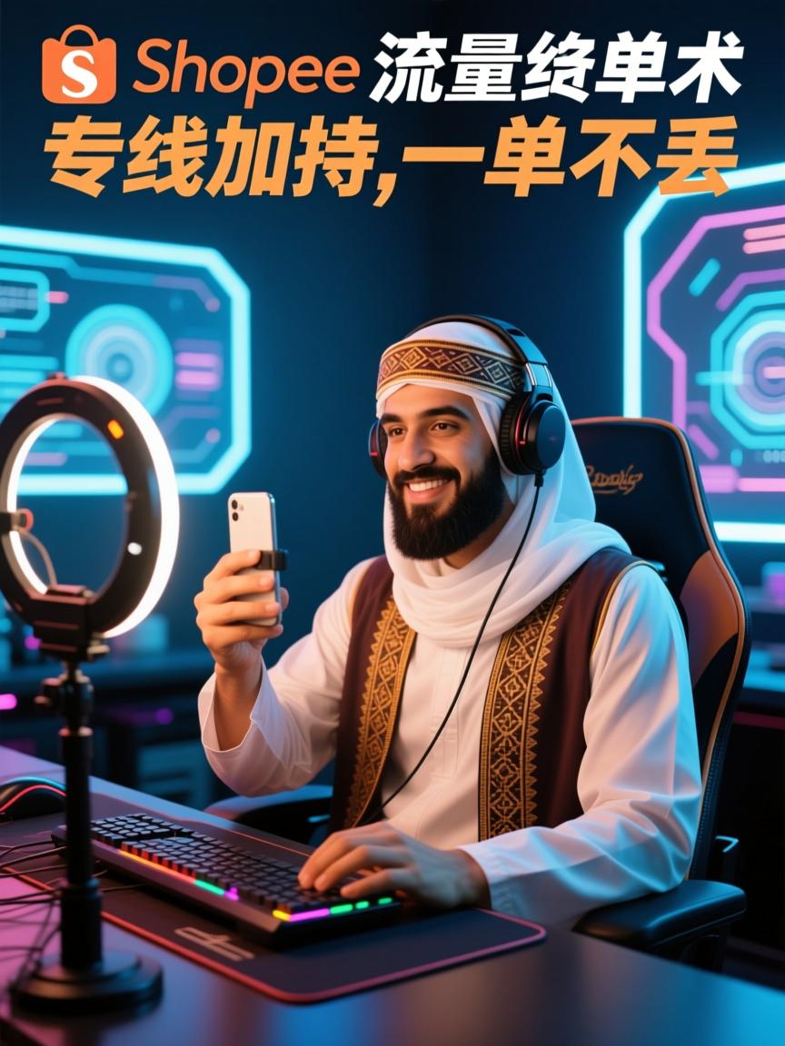 中东Shopee直播流量爆单术，专线加持，一单不丢