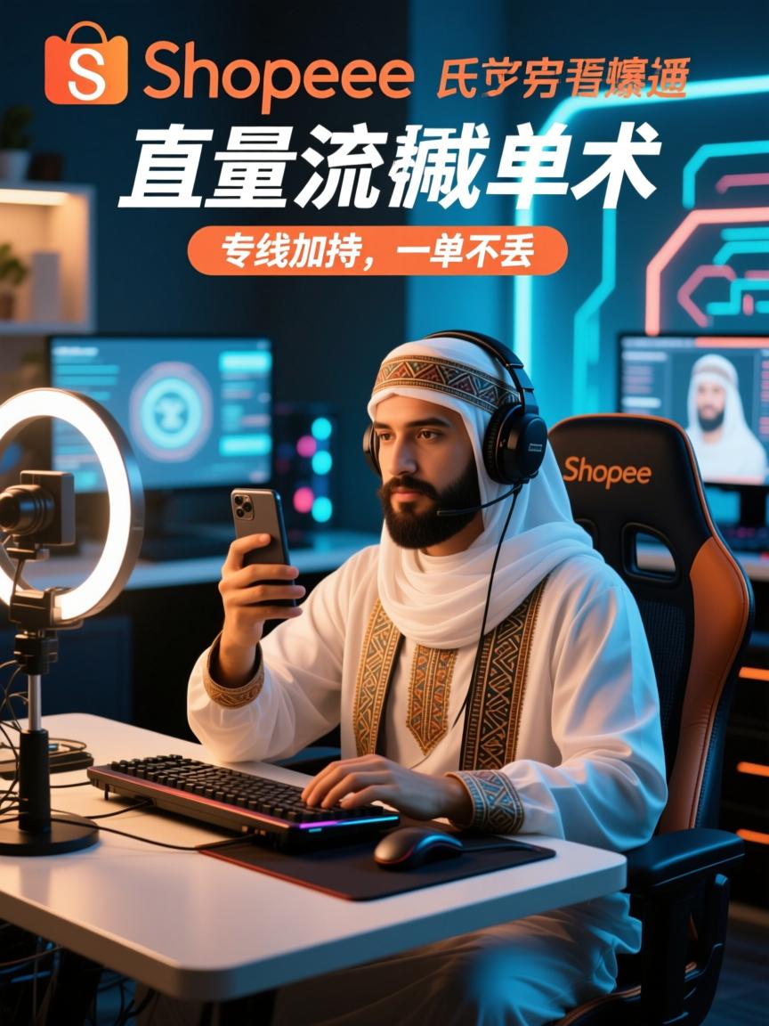 中东Shopee直播流量爆单术,专线加持,一单不丢