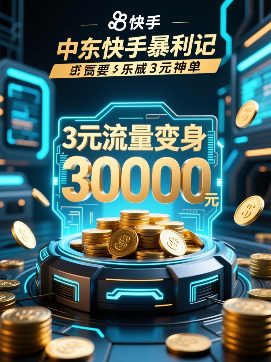 中东快手暴利记,3元流量变身3000元神单