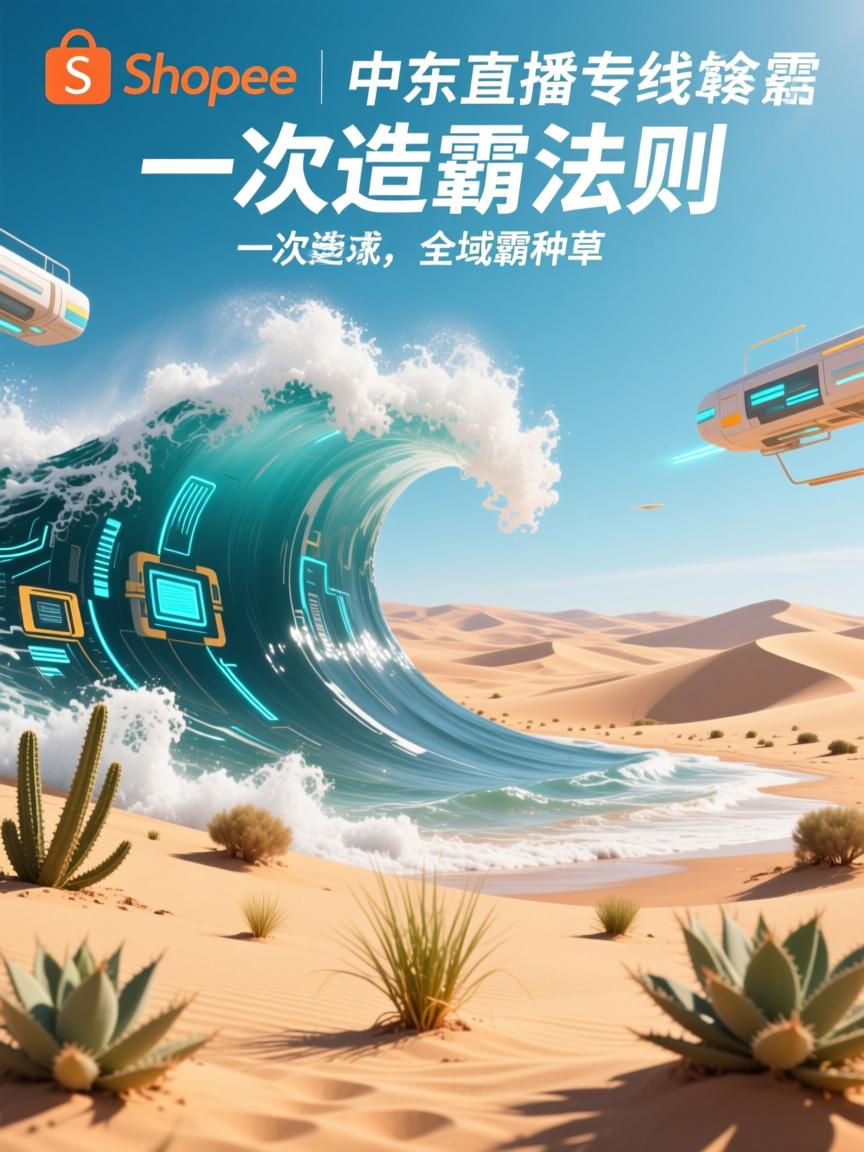Shopee中东直播专线霸屏法则，一次造浪，全域沙漠种草