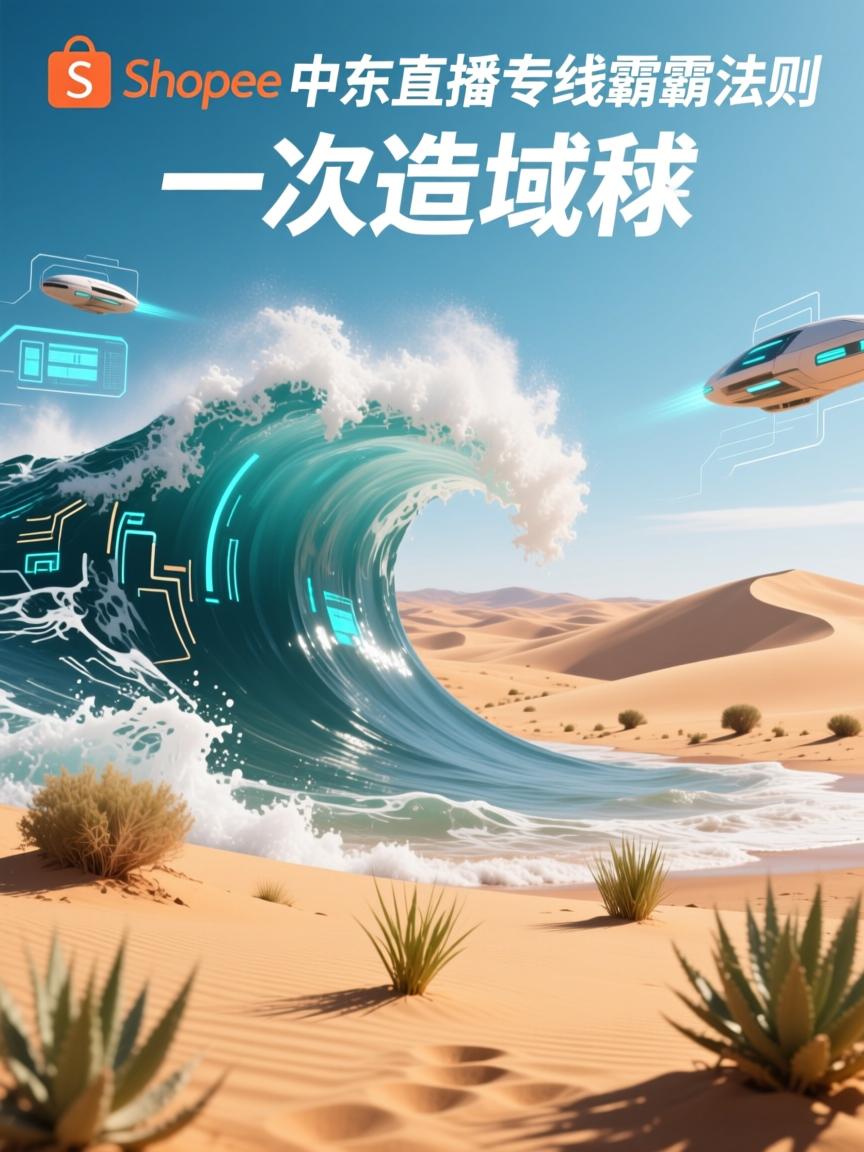 Shopee中东直播专线霸屏法则,一次造浪,全域沙漠种草