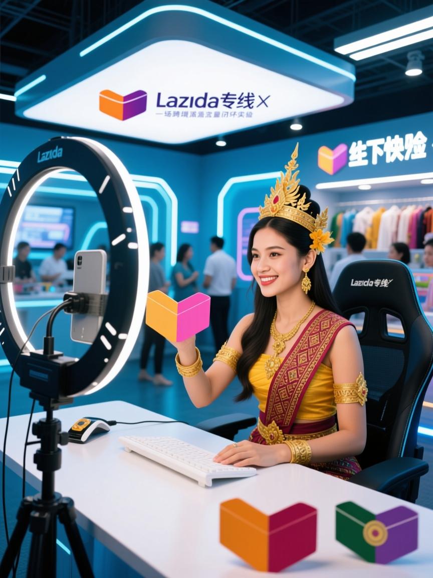 东南亚Lazada直播专线×线下快闪,一场跨境流量闭环实验