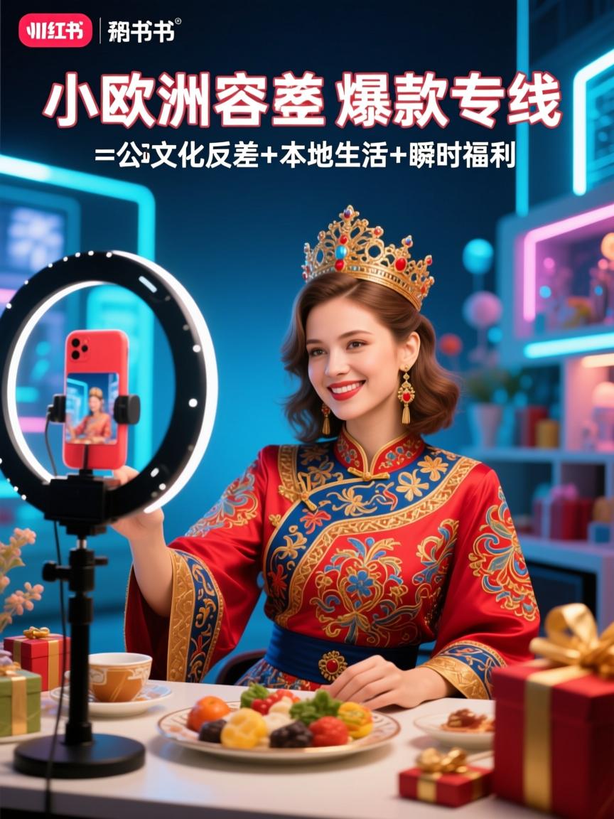 欧美小红书直播专线,跨境内容爆款公式=文化反差+本地生活+瞬时福利