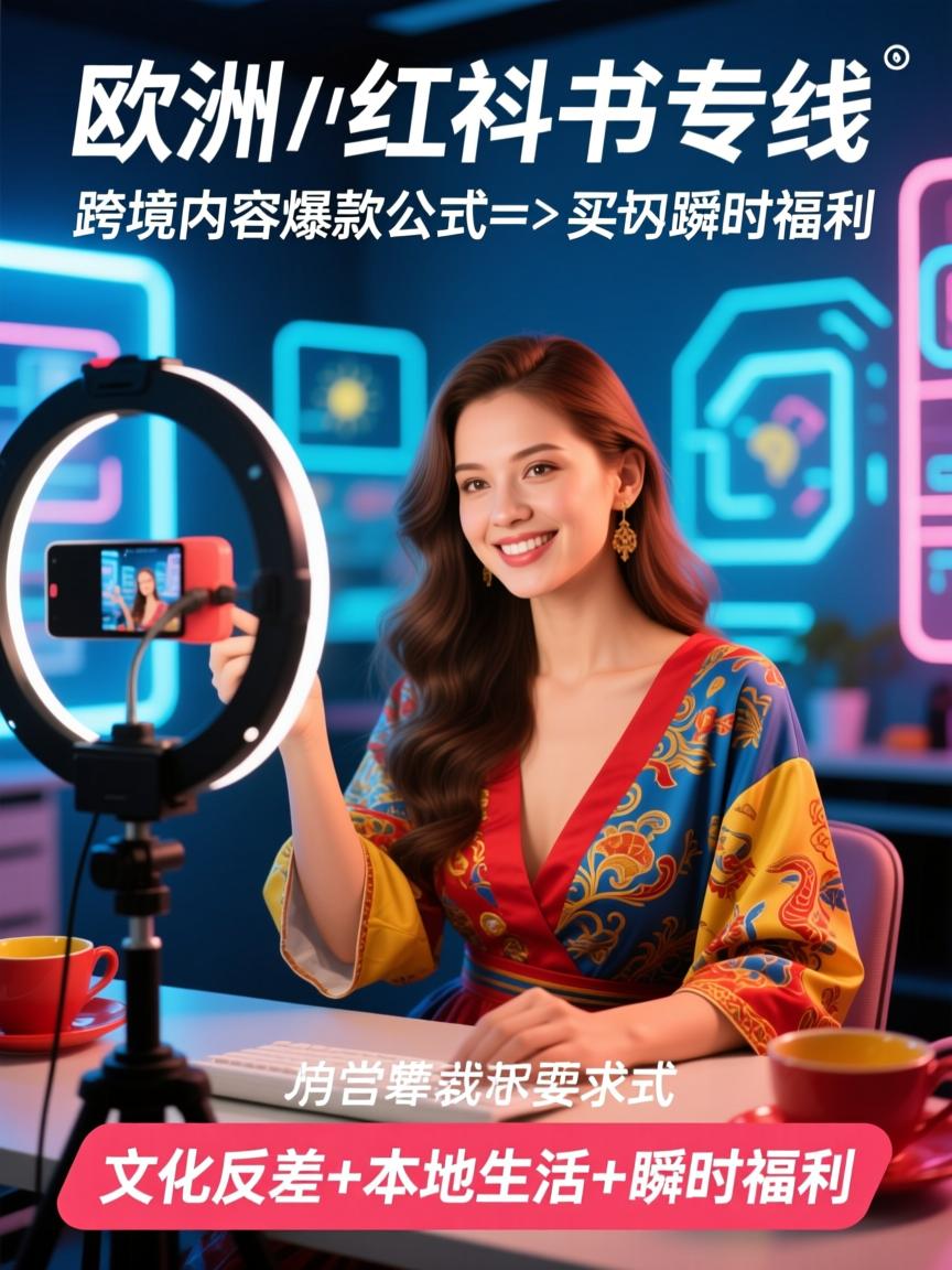 欧美小红书直播专线,跨境内容爆款公式=文化反差+本地生活+瞬时福利