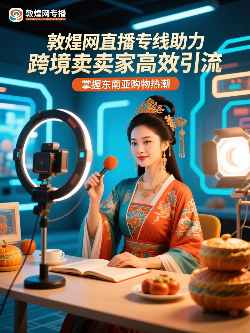 敦煌网直播专线助力跨境卖家高效引流，掌握东南亚直播购物热潮