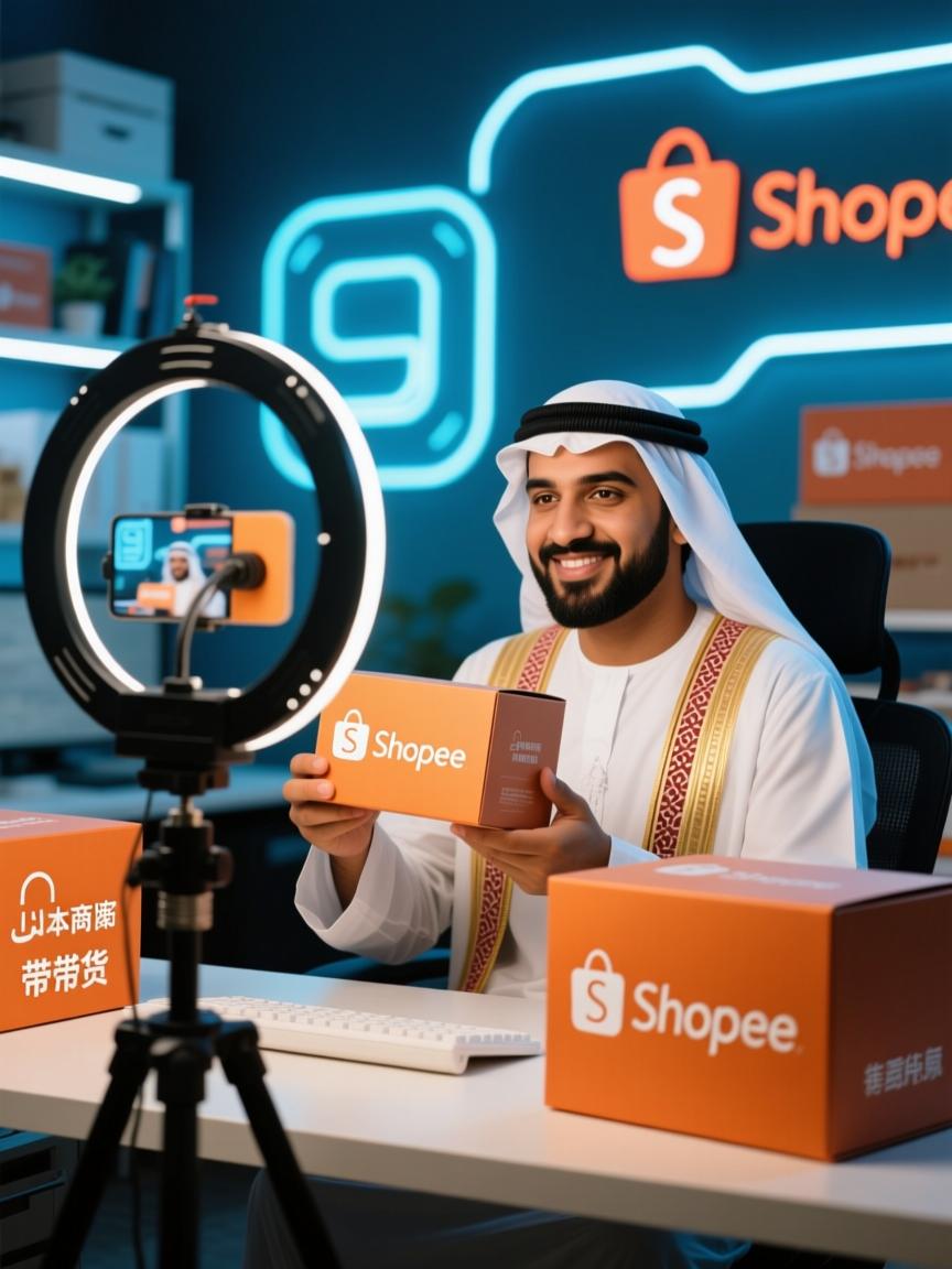 中东地区Shopee直播专线联合本地商家推动直播带货