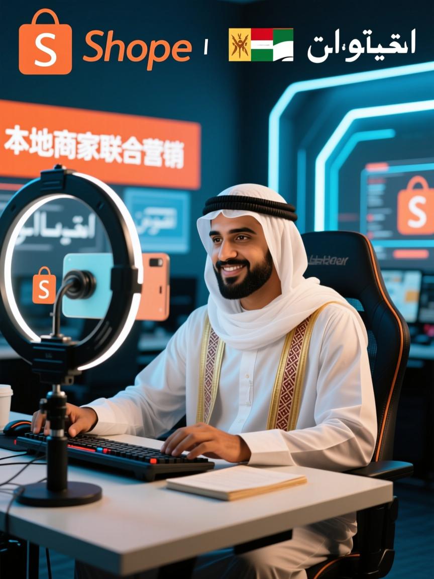 中东地区Shopee直播专线与本地商家联合营销成功