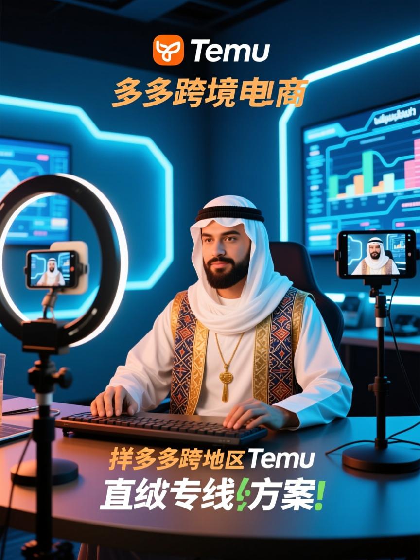 中东地区拼多多跨境电商平台 Temu 直播专线的推广方案
